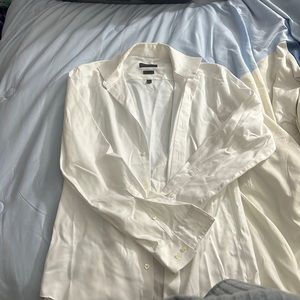 Calvin Klein white striped dress shirt